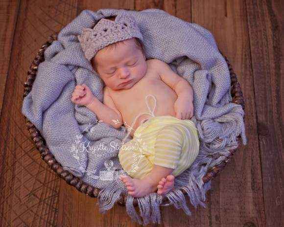 Gray Newborn Baby Crown