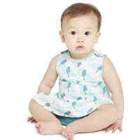 Sparrow Print Sleeveless Baby Girl Dress (Organic Cotton)