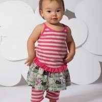Swan Print Baby and Toddler Girls Twirl Skirt (Organic Cotton)