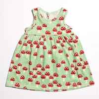Mushroom Retro Sleeveless Baby Girl Dress (American Made and Organic Cotton)