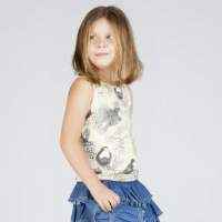 Robin Print Sleeveless Summer Girls Top (Organic Cotton)