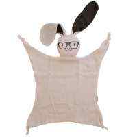 Pink Bunny Baby Girl Lovey Security Blanket (Organic Cotton Muslin)