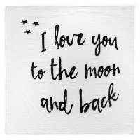 To the Moon and Back Baby Swaddle Blanket (Organic Cotton Muslin)