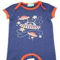 Martian Blue Short Sleeve Baby Romper and Pajamas (Organic Cotton and Bamboo)