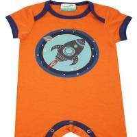 Orange Rocket Short Sleeve Baby Romper and Pajamas (Organic Cotton and Bamboo)