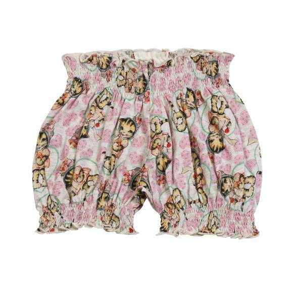 Lollipop Kitty Print Baby and Toddler Girls Bloomer Shorts (Organic Cotton)