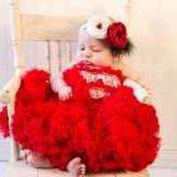 Candy Cane Baby Girl Lace Ruffle Holiday Christmas Petti Romper