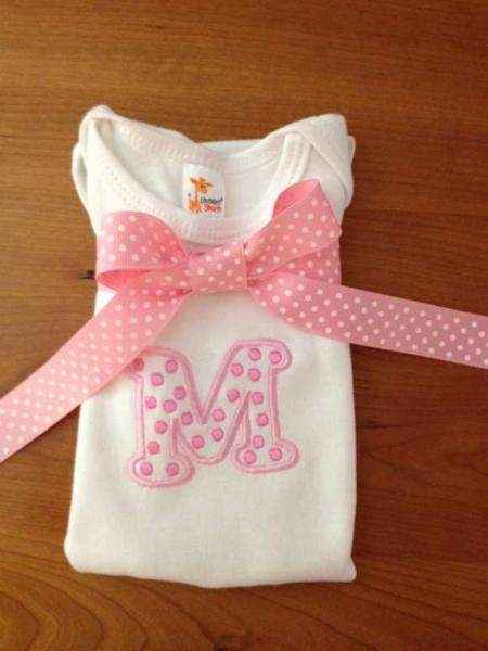 Monogrammed Bodysuits for Baby Girls  Lemonade Couture