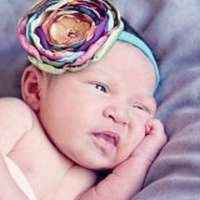Isabella Multicolor Baby Girl Flower Headband (American Made)