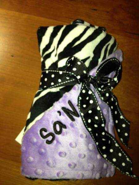 zebra plush blanket