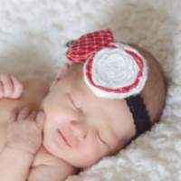 Agnes Baby Girl Vintage Style Flower Headband (American Made)