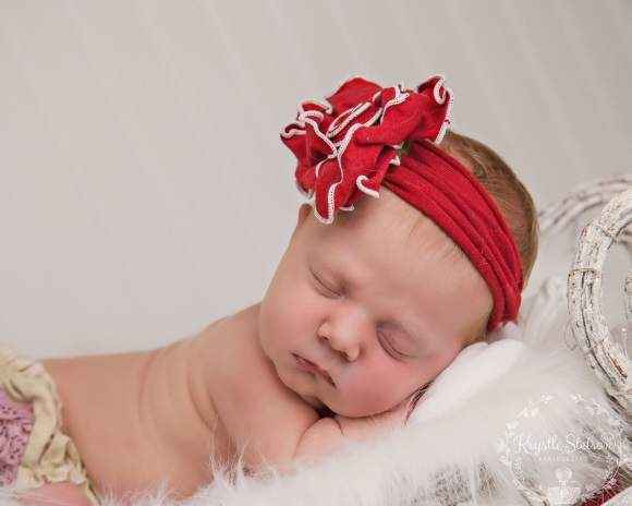 Roses are Red Baby and Girls Flower Headband (American Made)