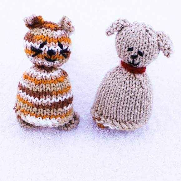 Reversible Dog and Cat Knit Two in One Toy (American Made)