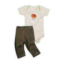 Pumpkin Baby Outfit Gift Set with Short Sleeve Bodysuit and Pants (Organic Cotton)