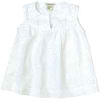 Seaside White Little Girls Sleeveless Blouse (American Made)