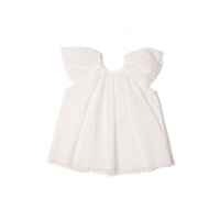 Flutter Sleeve White Toddler Girls Blouse