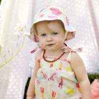 Butterfly Print Baby and Little Girls Sun Hat