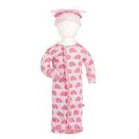 Porcupine Print Baby Girl Long Sleeve Sleep Sack and Hat Set (Organic Bamboo)