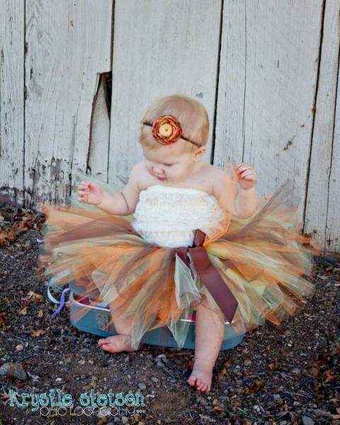 Thanksgiving Tulle Baby and Girls Boutique Tutu (American Made)