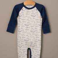 Big Fish Long Sleeve Baby Boy Jumpsuit Romper and Pajamas (Organic Pima Cotton)