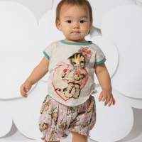 Lollipop Kitty Baby and Toddler Girls Short Sleeve Tee (Organic Cotton)