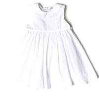 White Dot Sleeveless Girls Dress