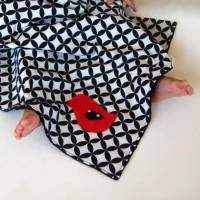 Bird Minky Travel Baby Blanket and Oversized Security Blanket (American Made)