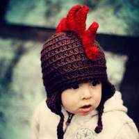 Red Dinosaur Baby and Toddler Boys Hat (American Made)