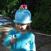 Winkie Soft Knit Baby Girl Flower Bouquet Hat (American Made)