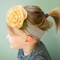 Sunshine Girls Polka Dot Flower Headband (American Made)